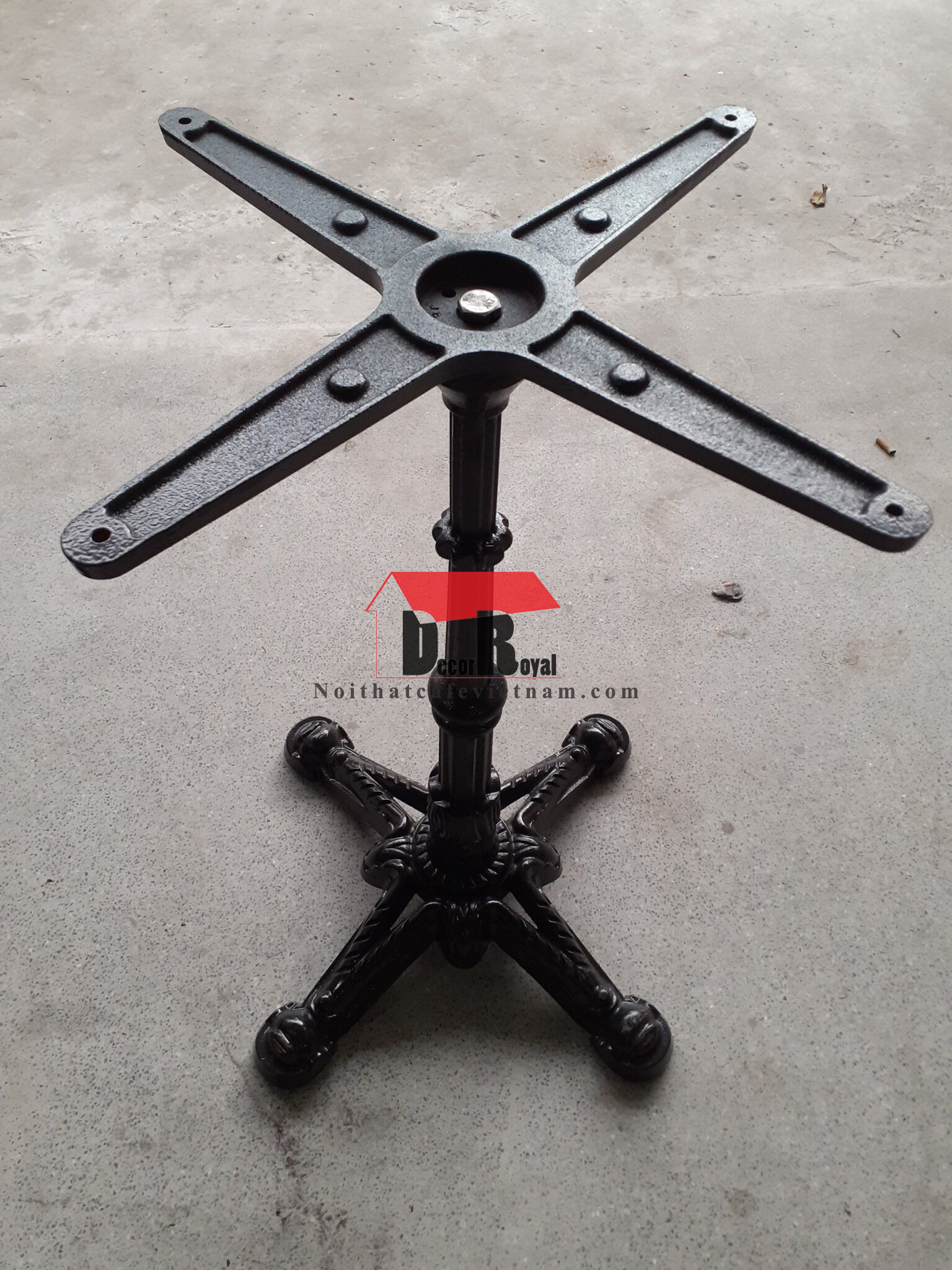 Chân bàn gang đúc chữ thập cao cấp Chân bàn gang đúc chữ thập cao cấp