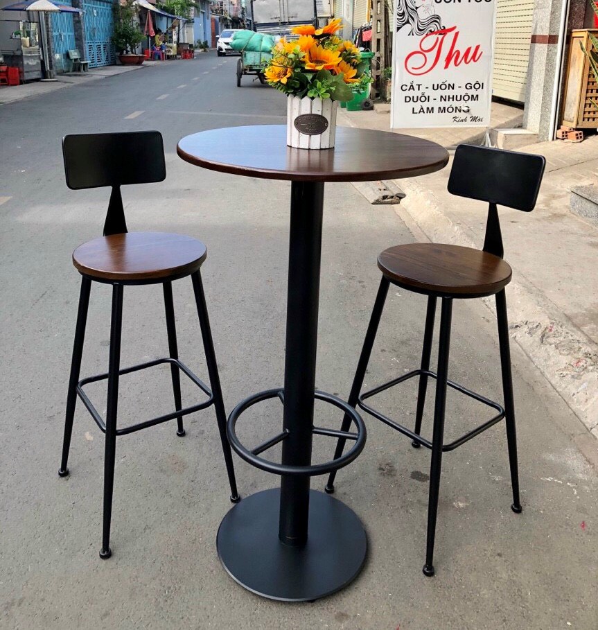 Bộ bàn ghế bar lưng tole Bộ bàn ghế bar lưng tole